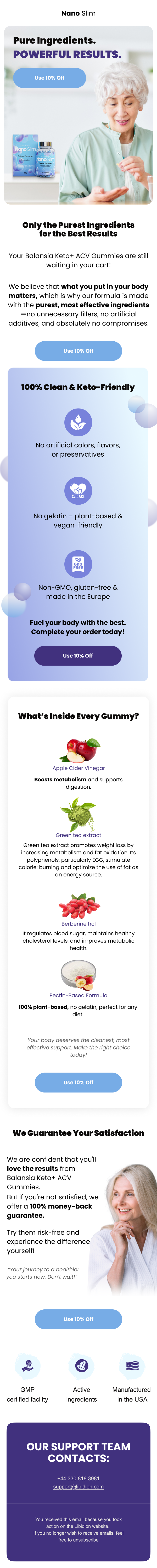 Nano Slim - Pure ingredients powerful results