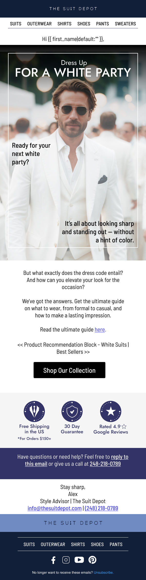 The Suit Depot - Dressing for a White Party