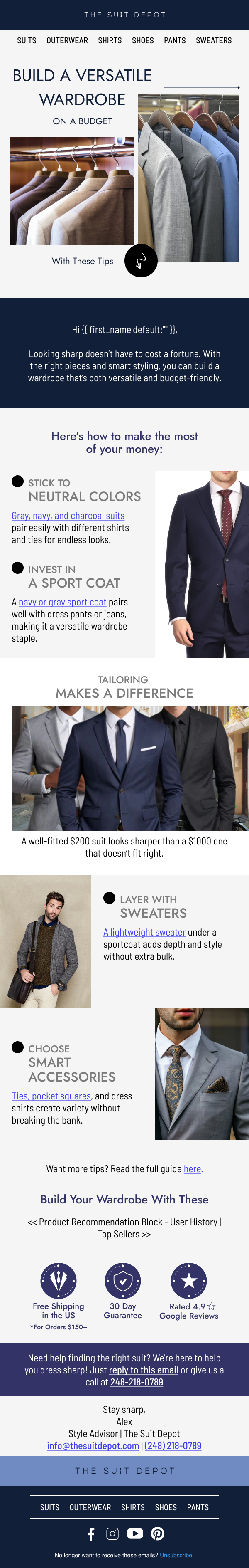 The Suit Depot - Building a Versatile Wardrobe