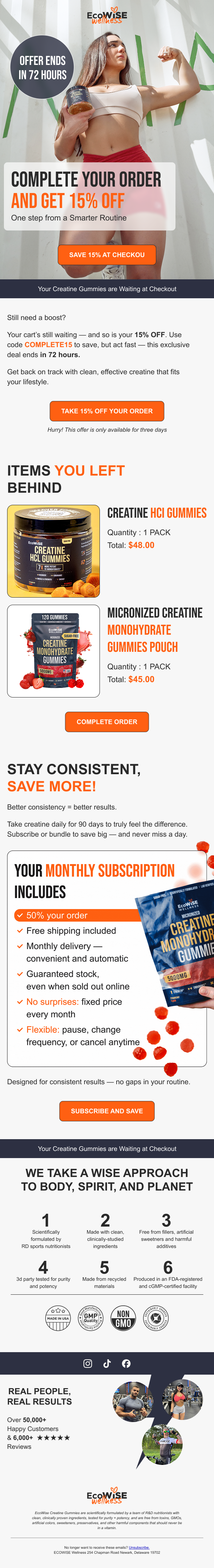 Ecowise - Complete your order