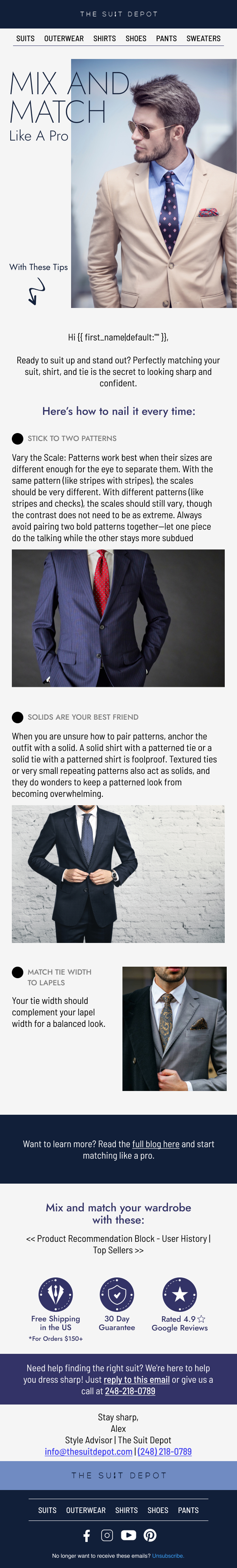 The Suit Depot - Matching Suits Shirts and Ties